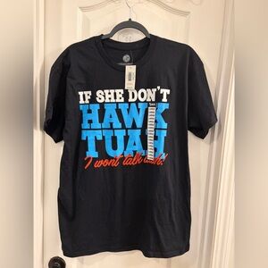 Spencer's Black Tee with Blue and Red Print